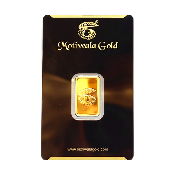 Motiwala Golden Rose 1g Fine Gold Bar — 999.9