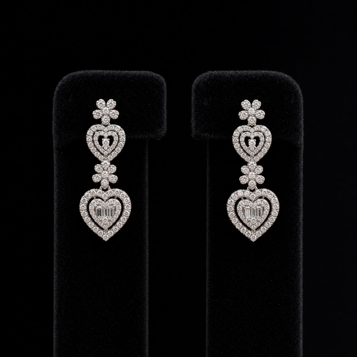 Amour Heart Diamond Earrings