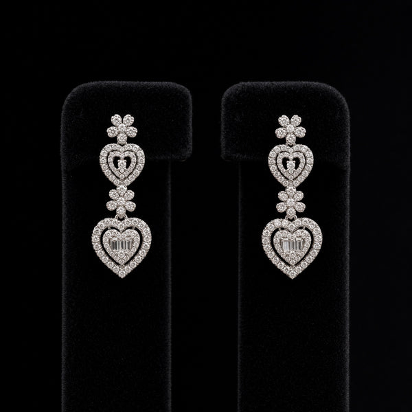 Amour Heart Diamond Earrings