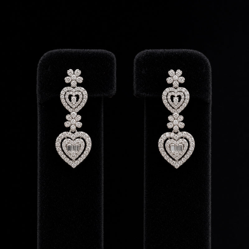 Amour Heart Diamond Earrings