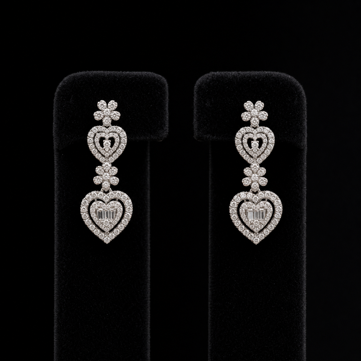 Amour Heart Diamond Earrings