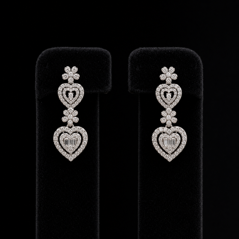 Amour Heart Diamond Earrings