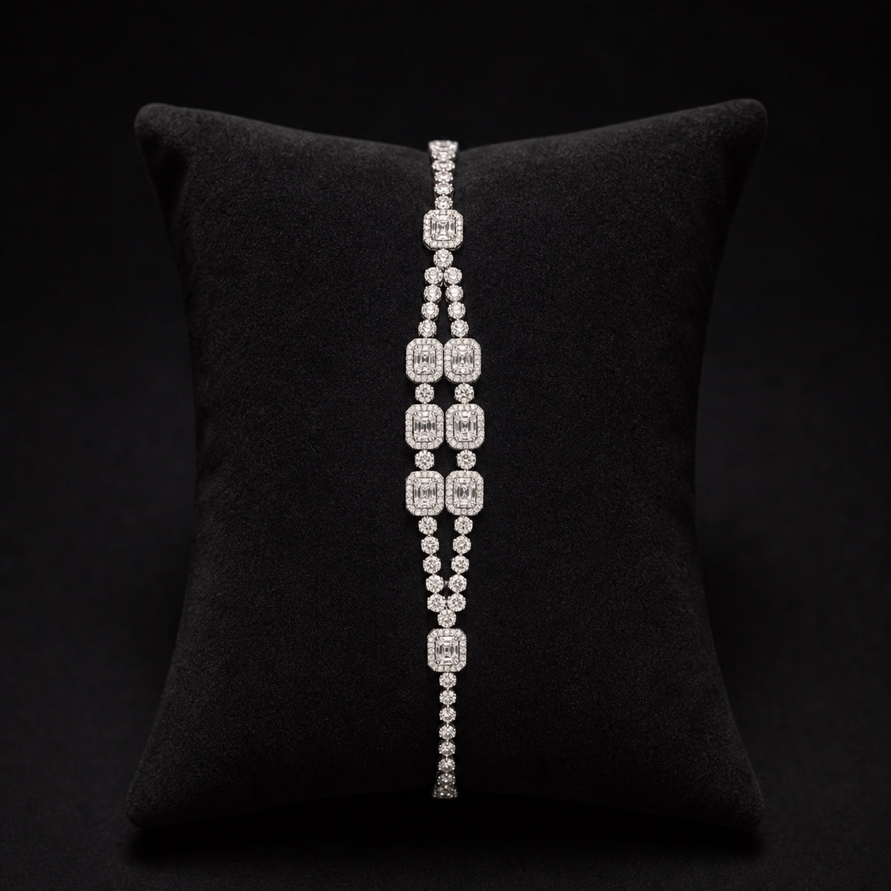 Lustre Double-Row Diamond Bracelet