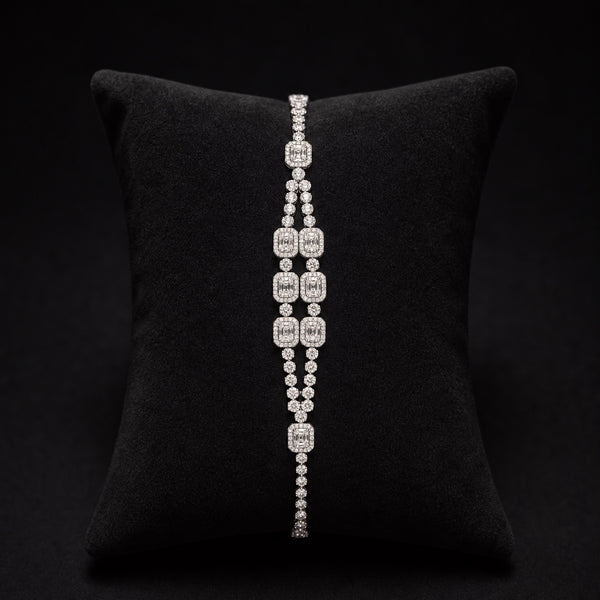 Lustre Double-Row Diamond Bracelet