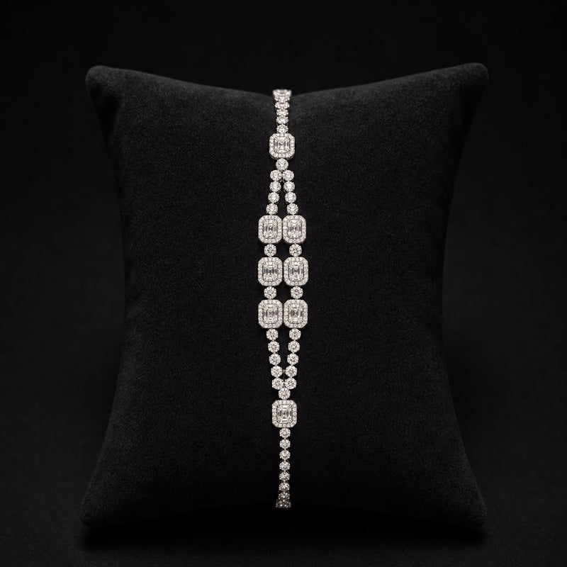 Lustre Double-Row Diamond Bracelet