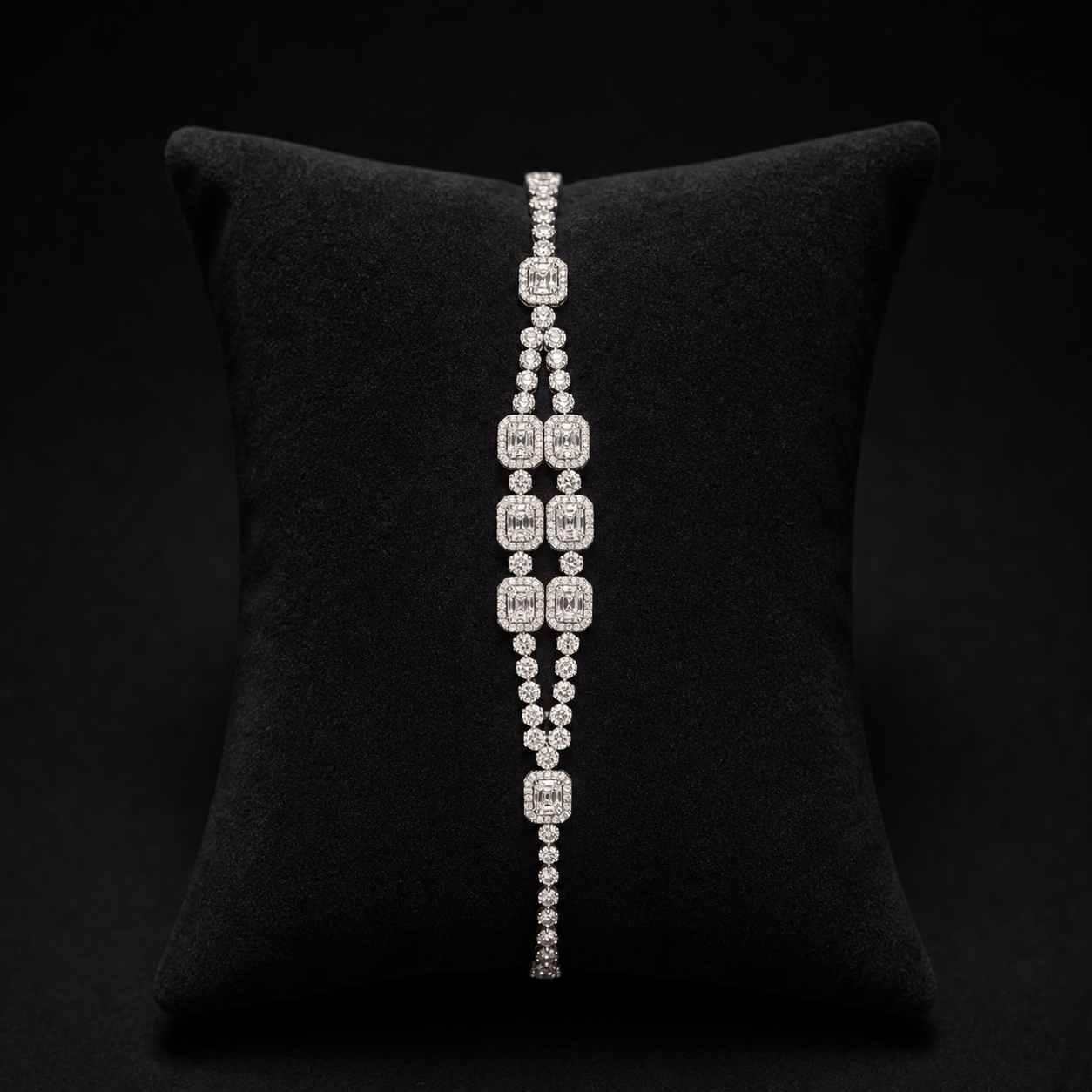 Lustre Double-Row Diamond Bracelet