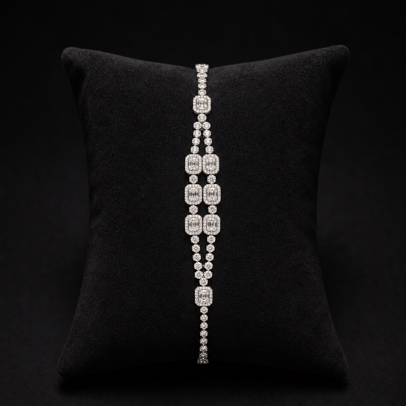 Lustre Double-Row Diamond Bracelet