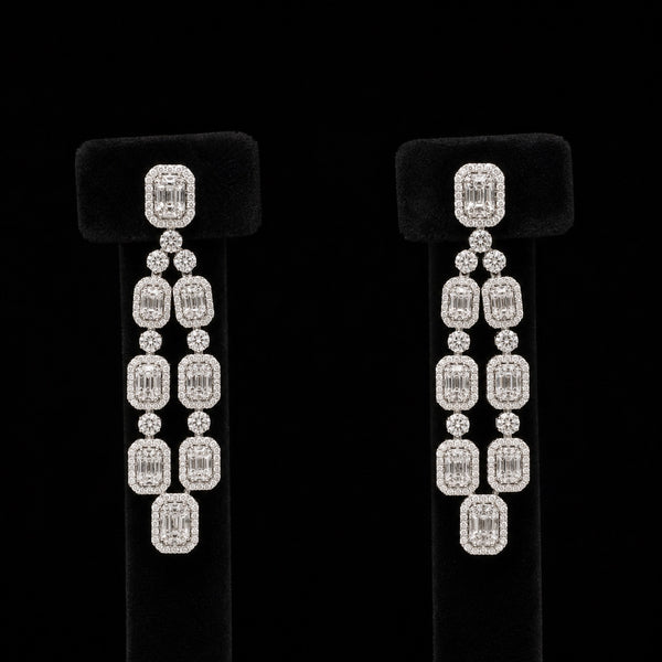 Regal Geometric Diamond Earrings