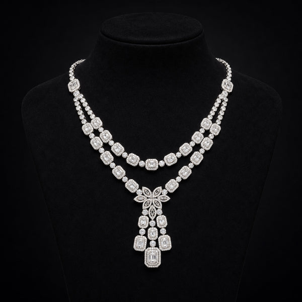 Majestic Double-Strand Diamond Necklace