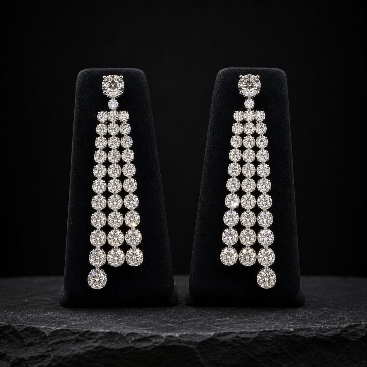 Starlight Cascade Diamond Earrings