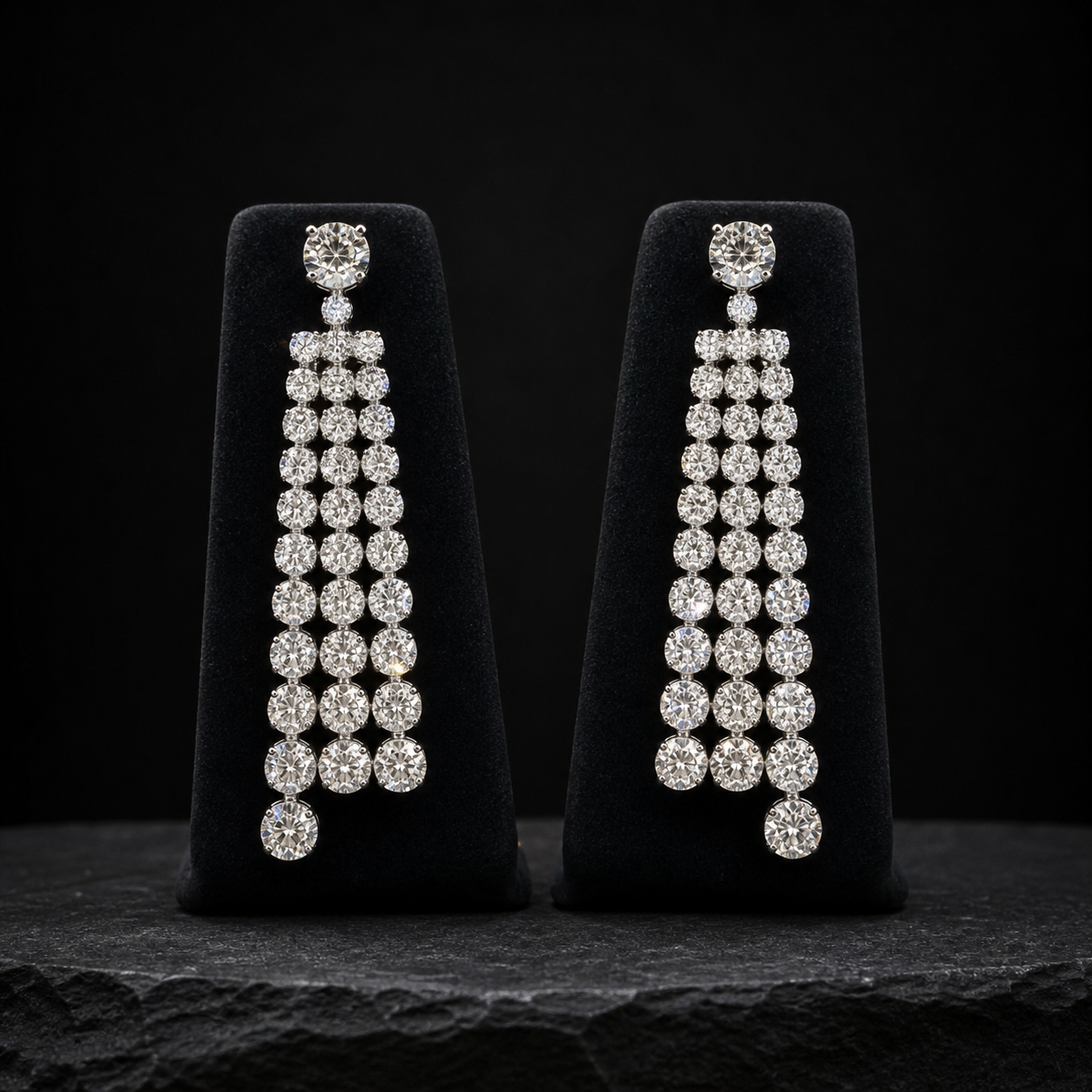 Starlight Cascade Diamond Earrings