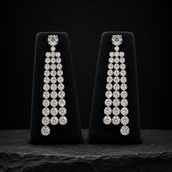 Starlight Cascade Diamond Earrings