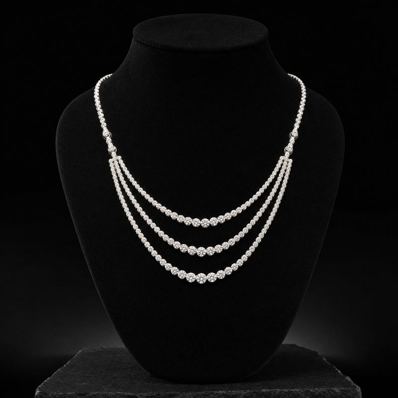 Celestial Three-Tier Diamond Necklace