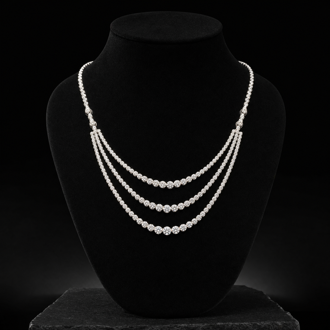 Celestial Three-Tier Diamond Necklace