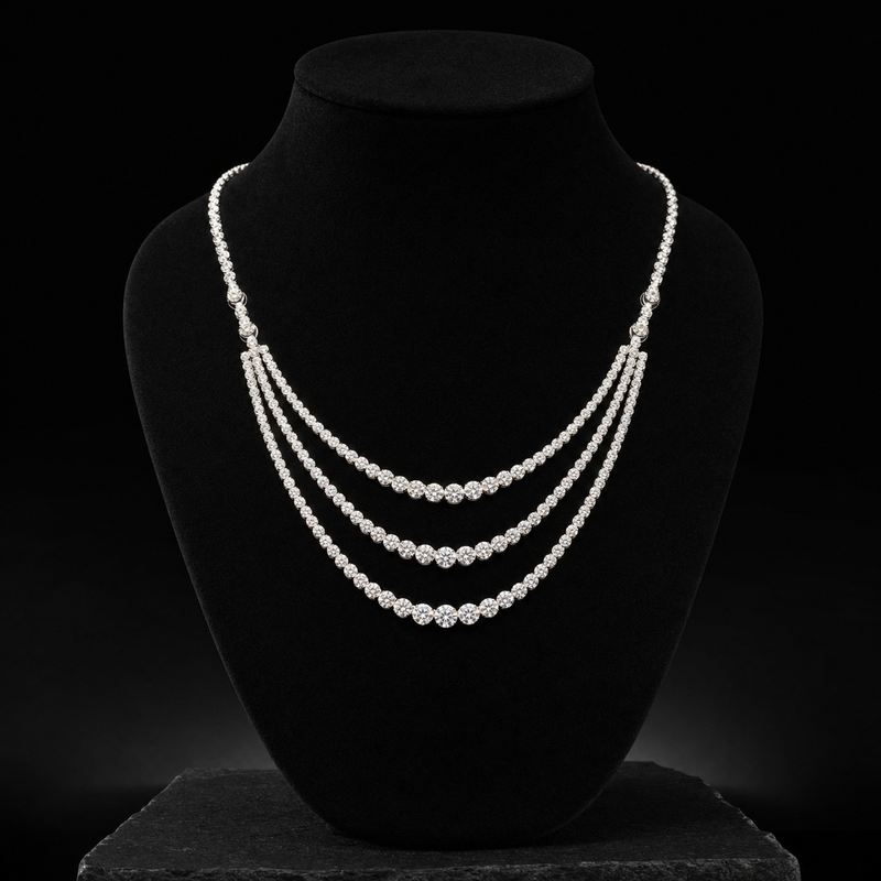 Celestial Three-Tier Diamond Necklace