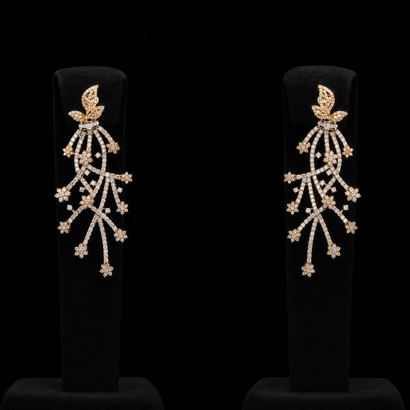 Blossom Branch Diamond Earrings