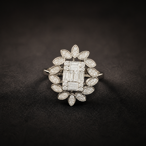The Marquise Halo Diamond Ring
