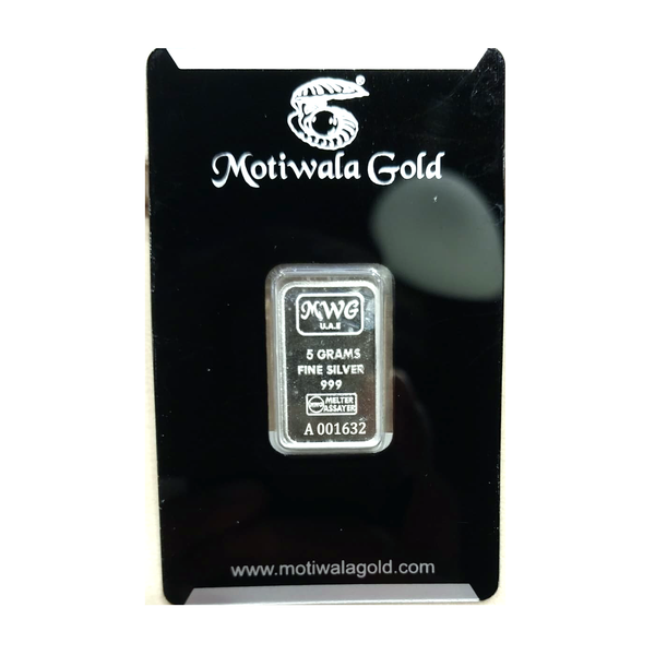 Motiwala Signature 5g 999 Fine Silver Bar