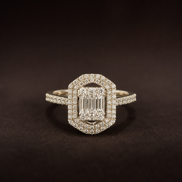 The Octavia Emerald-Cut Diamond Ring